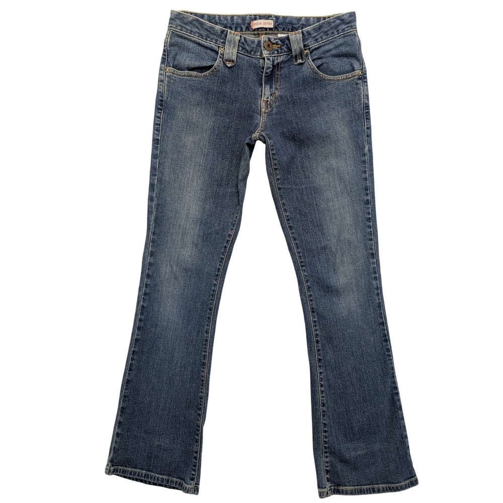 Levis Special Edition Bootcut Jeans Womens Sz 3 Blue Braided Pocket Low Rise